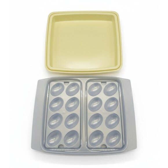 Tupperware Deviled Egg Carrier Set With Lid & 2 Trays For 24 Eggs - Picture 1 of 7
